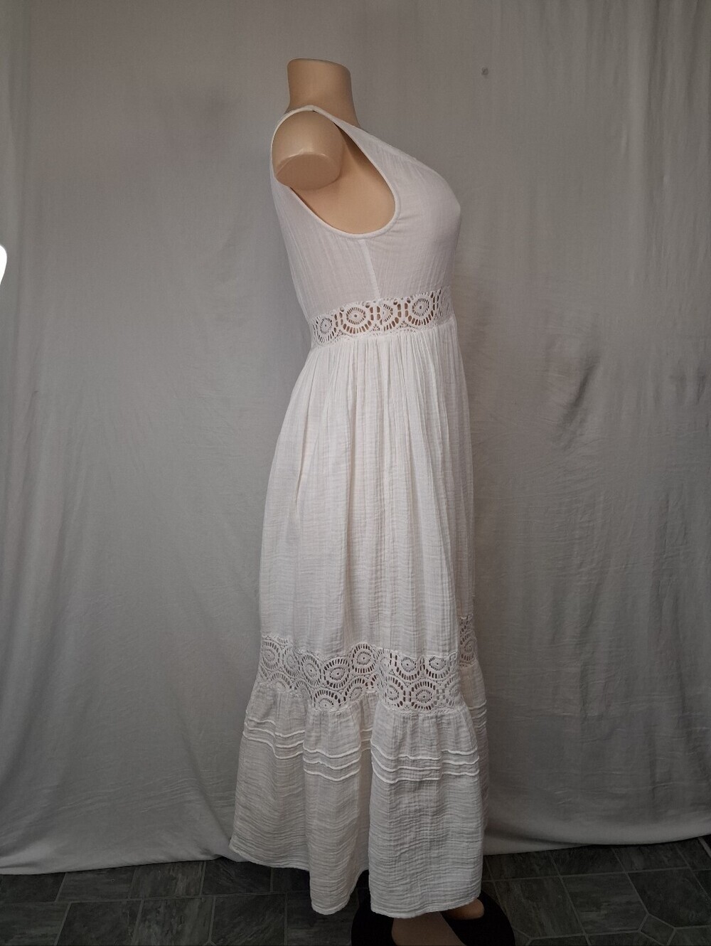 Sanctuary White Lace-Trim Midi Dress XS - Picture 14 of 16